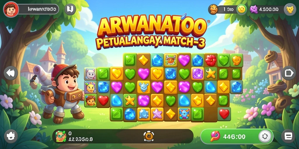 Tampilan gameplay ARWANATOTO yang menarik dan seru.
