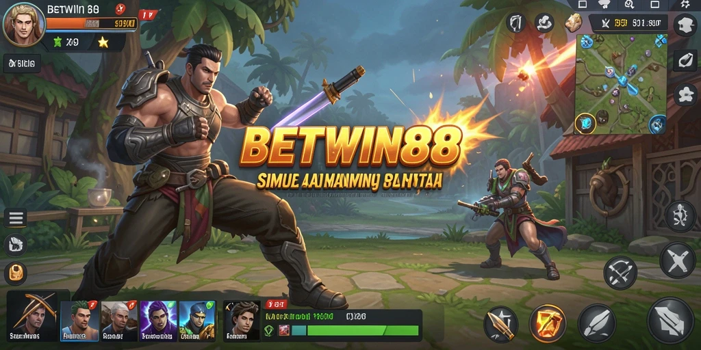 Tangkapan layar BETWIN88 menunjukkan aksi gameplay simulasi yang seru.