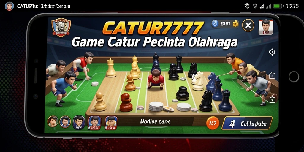 Tampilan gameplay seru dari CATUR777 saat pemain bertanding.