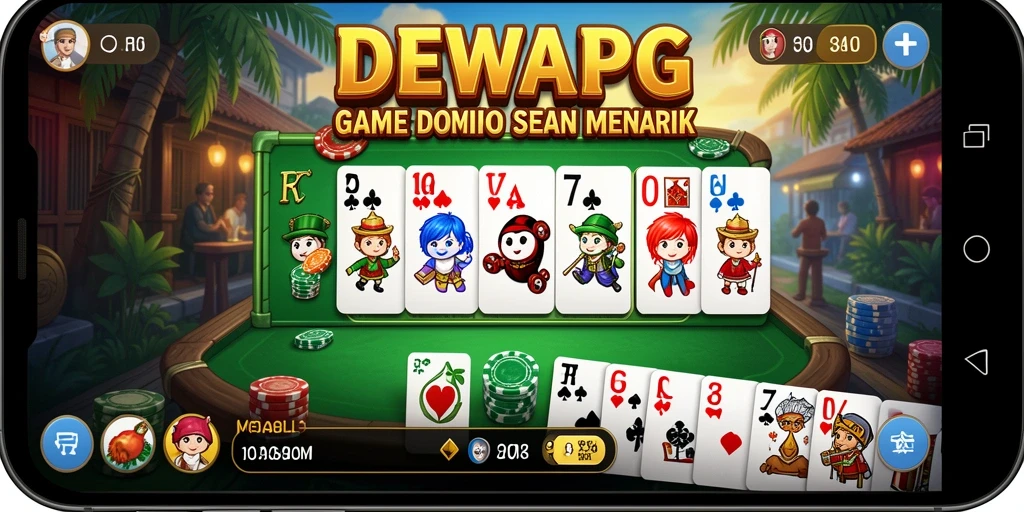 Screenshot DEWAPG menampilkan aksi seru dalam permainan Domino.