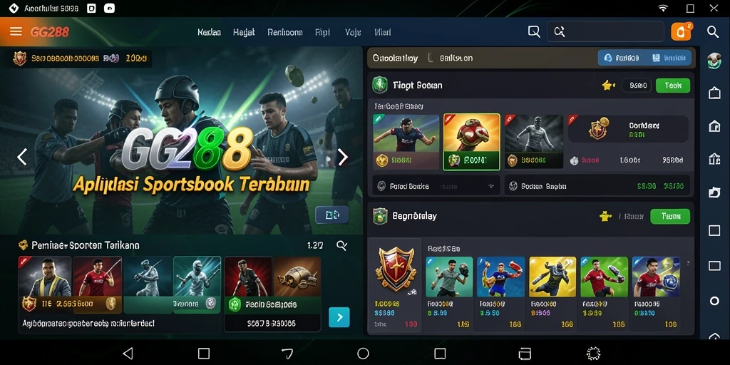 Screenshot utama GG288 menampilkan tampilan antarmuka taruhan olahraga yang menarik.