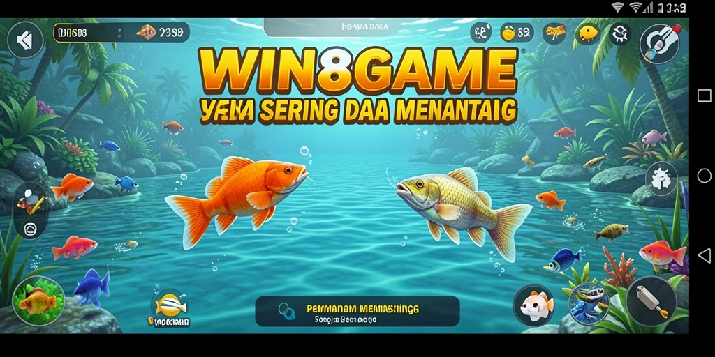 Tampilan menarik dari gameplay memancing WIN8GAME.
